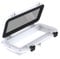Rectangular Marine Skylight 5mm Tempered Glass Explosion-Proof Porthole Window with Waterproof Rubber Seal for Yacht Boat Van Ventilation Lighting ABS Molded Frame