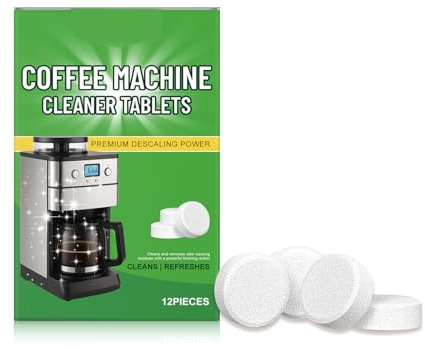 Coffee Machine Cleaning Tablets, Espresso Machines Cleaning Tablets, Coffee Machine Descaler, Environmentally Friendly Formula, 12 Tabs