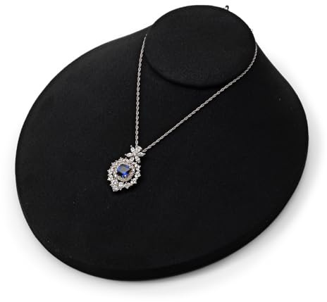 Oirlv Schwarz Mikrofaser Halskette Halter Büste | Schmuck Halskette Display Anhänger Display Stand für Verkäufer