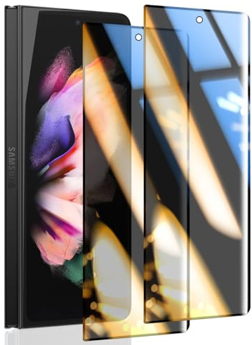 Rniidaaz 2 Piezas Protector Pantalla Privacidad para Galaxy Z Fold 3 | Protección Antiespía, Dureza 9H Cristal Vidrio Templado, Antiarañazos, Instalación Fácil, Compatible Fundas