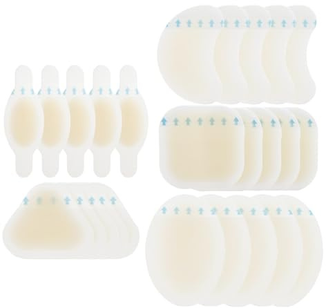 ACOLY 25-pack blåsplåster för fötter, blåsbandage osynliga hydrokolloida kuddar gelskydd vattentäta för häl, tå, skyddande hud (flera)