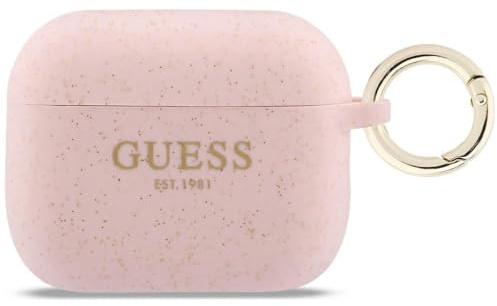 CG Mobile Guess Silikon-Glitzerring-Schutzhülle für AirPods Pro 3 (Pink)
