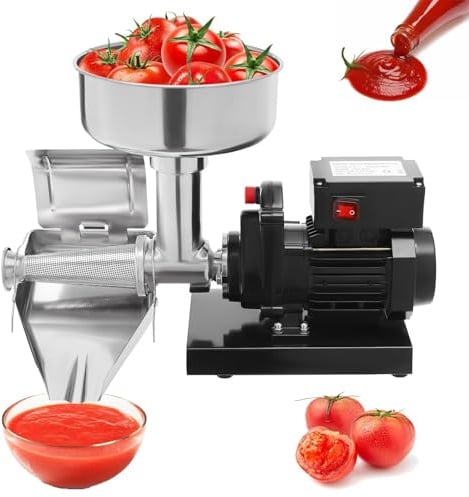 Filtro elettrico per pomodoro, colino per alimenti in acciaio inossidabile e macchina per salsa per pomodoro, fragola e salsa di mirtilli