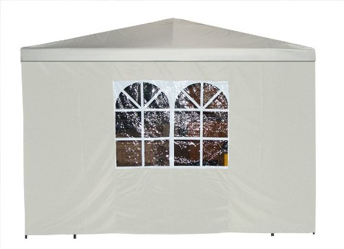 DEGAMO Seitenteil für Pavillon 3x3 Meter mit Fenster, Ecru