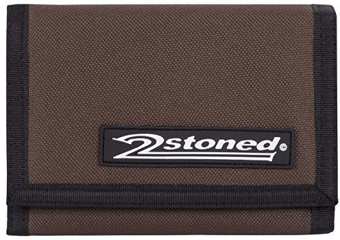 2Stoned Geldbörse Wallet Unisex Braun mit Klettverschluss, Patchlabel Speed, aus Polyester