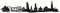 Samunshi® Kiel Skyline Aufkleber Sticker Autoaufkleber City Gedruckt - 20x4cm schwarz