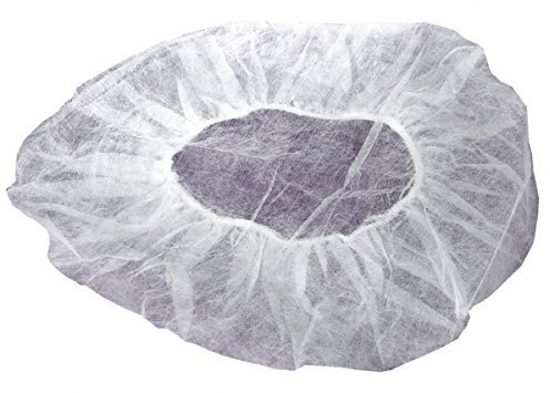 Hive of Beauty 100pcs Disposable White Mob Caps Hair Net Spray Spa Hair Salon Home Bathing Elastic Tanning Caps CODE: HBA0279