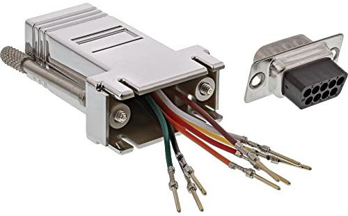 InLine 68889M Adapter, 9pol Sub D Stecker an RJ45 Buchse, metallisiert