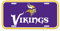 NFL Minnesota Vikings Nummernschild, Team-Farbe, Einheitsgröße