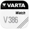 ACCUPOWER Pile Bouton 386, Varta V386, SR43, SR43W, 120mAh
