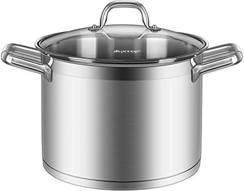 Duxtop Professional Stainless Steel Cookware Induction Ready Impact-Bonded Technology (8.6Qt StockPot)