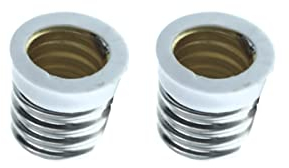LEDLUX 2 Pezzi Convertitore Adattatore Portalampada Per Lampada Led Attacco Da E17 A E14