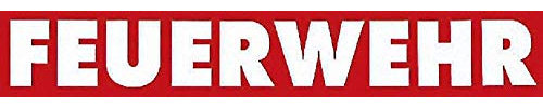 reflektierender PVC Aufkleber - Feuerwehr - 07779-1 - Gr. ca.21,5 x 4 cm -