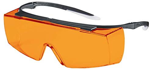 Uvex Super F OTG – Überbrille für Brillenträger - Blaulichtbrille – blockt Blaulicht zu 100% - beidseitig extrem kratzfest & chemikalienbeständig