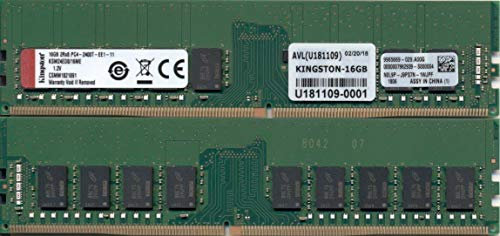 Kingston Technology Server Premier - DDR4-16 Go - DIMM 288 Broches - 2400 MHz / PC4-19200 - CL17-1.2 V - mémoire sans Tampon - ECC KSM24ED8/16ME