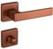 JUVA Türgriff Zimmertür Drückergarnitur Aluminium | 1 Stück Türklinke eckig Türdrücker-Garnitur Zimmertür | WC - Bad | PUSH 1317 | Antik Bronze Kupfer matt | Türbeschläge Vintage für Innentüren