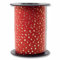 Geschenkband, Polyband, Packpapieroberfläche, Rot/Gold, Sterne, 10mm x 100m, 1 Rolle(n)