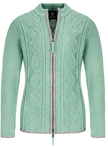 Almbock Strickjacke Damen Reissverschluss - Hochwertige Trachtenjacke Damen - Trachtenstrickjacke aus feiner Wolle in vielen Farben von Gr. S - XXL