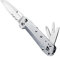 Leatherman Free K2x - Couteau pliant multifonctions, 8 outils dont une lame de couteau en acier inoxydable, fabriqué aux États-Unis, en gris acier