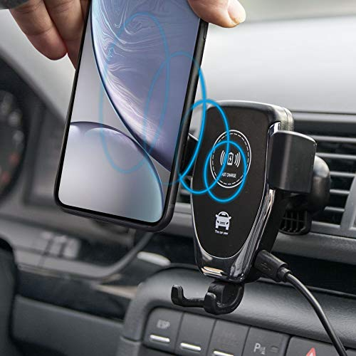 Support de téléphone portable pour voiture avec fonction de chargement/chargeur de voiture sans fil, chargeur de téléphone portable, chargeur sans fil, charge inductive, pour tous les smartphones avec