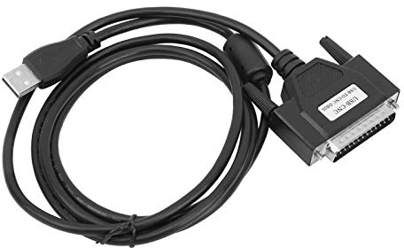 CNC-USB-Adapterkabel, schwarz DB25 12-Mbit/s-USB-Kabel zum Parallelkonverter Transformator Computer-Netzwerkanschlüsse