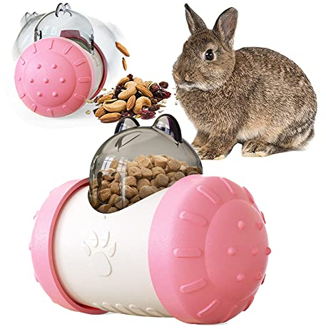 Dbeans Flourithing Interactive Treat Ball for Rabbits, Rabbit Snack Toy Ball, Sports and Entertainment Treats Interactive Game, Roll and Push, Enrichment Foraging Toys for Rabbits