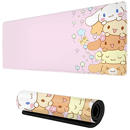 Tulade Large Pink Polyester Mouse Pad - Extended Desk Mat for Keyboard, Gaming, Office Use - L Size, 30x80cm, Non-Slip, Waterproof, Foldable, Portable - Desk Pad Gift for Girls Women