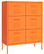 vidaXL Schubladenschrank mit 6 Schubladen Sideboard Kommode Anrichte Schrank Beistellschrank Mehrzweckschrank Orange 80x35x101,5cm Stahl