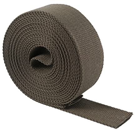 Suncoolla 5M Canvas Baumwollgewebe aus Leinwandbindung Gurtband Tasche Gürtelband 25/38mm Breit (25mm Breit, Grün)