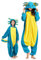 DarkCom Axolotl Blu Onesie per Bambini e Adulti,Pigiama Genitore-Bambino Carnevale Cosplay Halloween Costume Animale Pigiama di Natale L