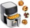 LEMROE 8-in-1 Air Fryer with LED Touch Display and Visible Window 6.5L AirfryerRapid Circulation for Health Cooking, 1700W, 60 min-timer, 80-200°C