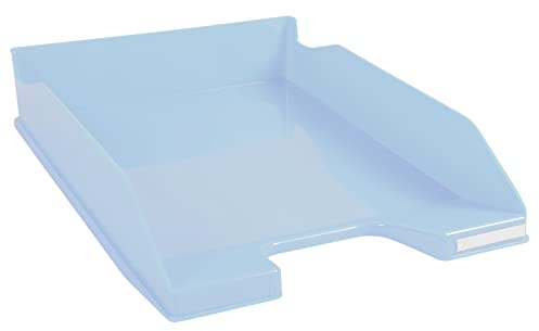 Exacompta 113209D Briefablage BeeBlue aus Recycling-Kunststoff DIN A4. Idealer Briefkorb für Ihre Organisation. Stapelbarer Ablagekorb Hellblau Blauer Engel Combo Midi