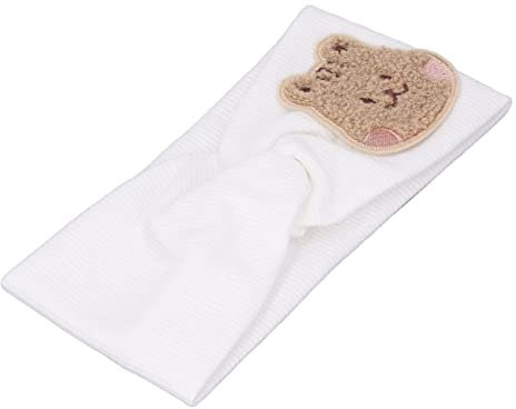 Fascia Elastica per Bambini, Fasce per Capelli in Cotone per Bambini Neonati (Bianco)