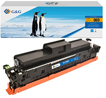 G&G Toner Ersatz für Canon 069 069H für Canon I_sensys MF754CDW MF752CDW LBP673CDW(1 Cyan)