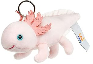 Teddys Rothenburg Uni-Toys Schlüsselanhänger Axolotl 15 cm Plüschlurch Plüschanhänger Plüschaxolotl Lurch aus Plüsch