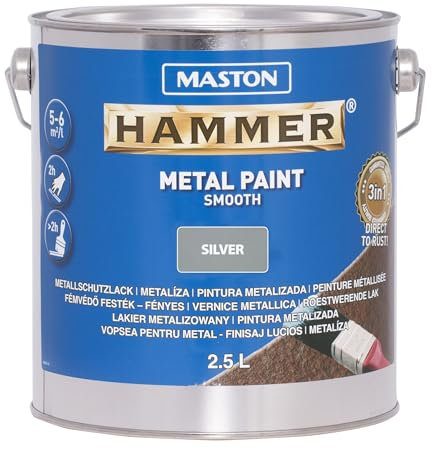 Maston Paint Hammer Smooth Silver 2.5l