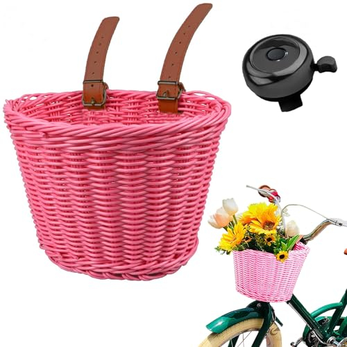 CEASELESLY Panier à Vélo Montagne,Panier à Vélos Suspendu,Panier Bicyclette Pliable en Maille Métallique,détachable,Polyvalent, Facile à Installer,pour Vélos, Vélos Pliants (Rose)