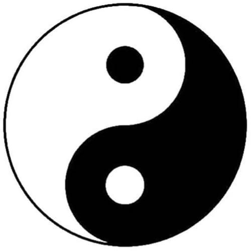 Generic Wandaufkleber chinesisches Taichi-Symbol Yang Vinyl-Aufkleber abnehmbares Wandbild für Schlafzimmer Wohnzimmer Dekoration