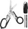 Awaiymi 6-in-1-Multifunktions-Notfall-Schere, Edelstahl, faltbare Trauma-Schere mit Gurtschneider und Glasbrecher, medizinische Schere mit Holster und Penlight