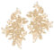 GORGECRAFT 3D Pailletten Bestickte Spitzenapplikation Blumen Zum Aufnähen von Besatzflicken Glitzer-Pailletten-Perlen Blumenkragen Stoffbastel-Dekoration Flicken Zum Nähen von Kleiderhosen Gold