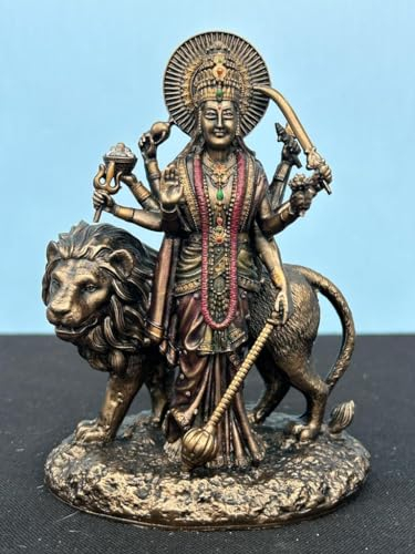SHIVAJI ARTS Durga Statue, Göttin Durga Statue, Durga für Altar, Parvati Statue, Shiva Statue, Durga Maa, Adishakti Statue, Kali, Durga Devi, 15,2 cm