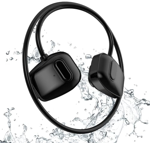 Bone Conduction Headphones, IPX7 Underwater Waterproof Swimming Headphones, Wireless Bone Conduction Headphones Bluetooth 5.3, 9H Battery Life Waterproof Earphones Built-in 32GB MP3 Player for Sport