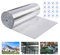 Rotolo isolante in alluminio, doppio lato, pellicola a bolle di alluminio, isolamento riflettente, buon isolamento termico con 16 adesivi bifacciali (120 cm x 3 m)