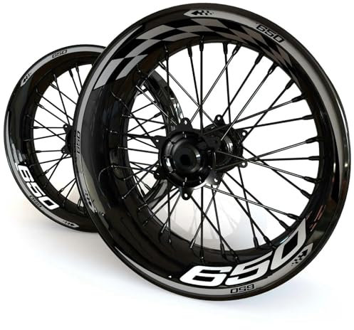 TRFBD personalità alla Moda Adesivo per Ruota Moto Kit Decalcomania Adesivo Ruota Cerchio Pneumatico Set Moto Accessori per FMX650(Style 11)