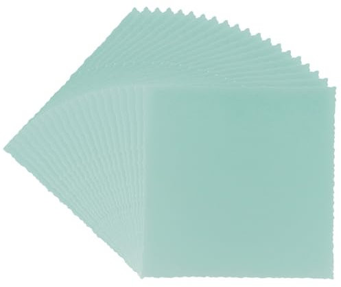 Ideen mit Herz Transparentpapier Aufleger | mit Büttenrand | 14 cm x 14 cm | 130 g/m² | 20 Blatt (mint)