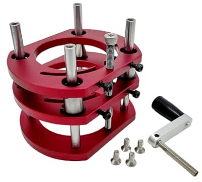 Router Lift Base Router Table Wood Milling Lifting Plunge Base Aluminum Alloy Adjustable Diameter 64-66mm Motor