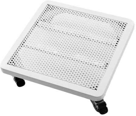 YCZHD Pflanzentopfständer Füße, Metall Heavy Duty Square Garden Planter Trolley Mover mit Rack auf Rollen Dolly Tray Coaster für Indoor Outdoor(Size:35 * 35 * 9cm,Color:weiß)