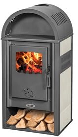 4694 - Stufa a legna in ghisa, 8-10 kW, colore Antracite
