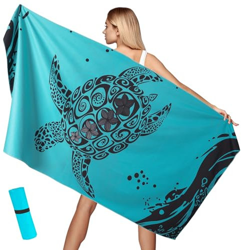 Aonext Strandhandtuch Groß, Mikrofaser Handtuch 100x200cm, Strandtücher Sandfest, Kompaktes und Schnelltrocknendes Saunatuch XXL, Reisehandtuch für Strand, Gym, Travel, Strand, Sauna