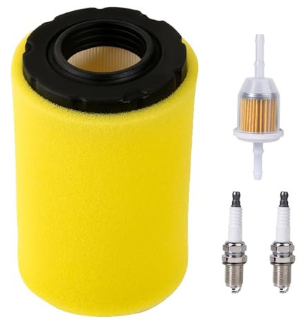 Filtre à air BenTsD compatible avec YTH22V46 pour tondeuses à gazon BS 590825 JD D100 D105 D125 D140 MIU14395 Husqvarna YTH24V48 YTA22V46 avec bougies d'allumage